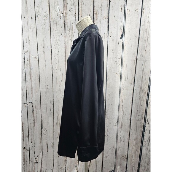 MDS Women's 6 Princess Polly Button Front Satin Long Sleeve Mini Dress Tunic EUC - Picture 2 of 8